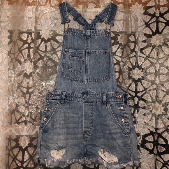 Denim Overall Shorts - Picture 1 of 1